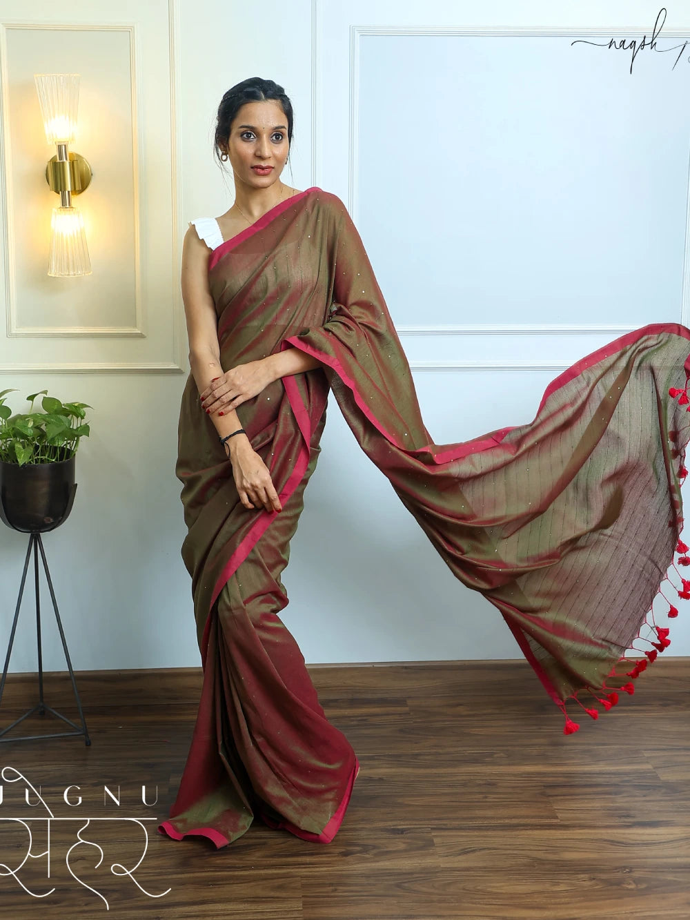 Jugnu Seher Mul Cotton Saree