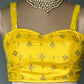 Silk Yellow Sleeveless Blouse