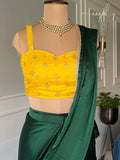 Silk Yellow Sleeveless Blouse