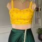 Silk Yellow Sleeveless Blouse