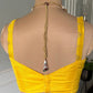 Silk Yellow Sleeveless Blouse