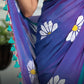 Purple Mul Cotton Saree