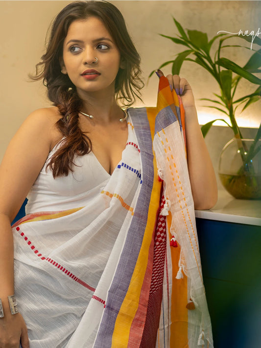 White Cotton Saree