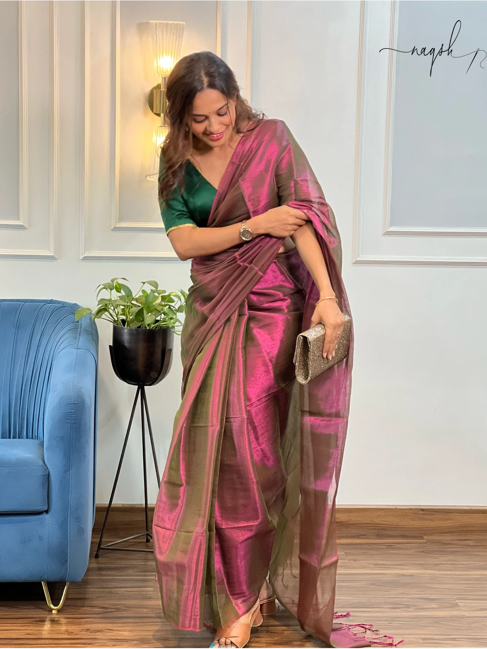 Raaga Bronze Tissue Saree