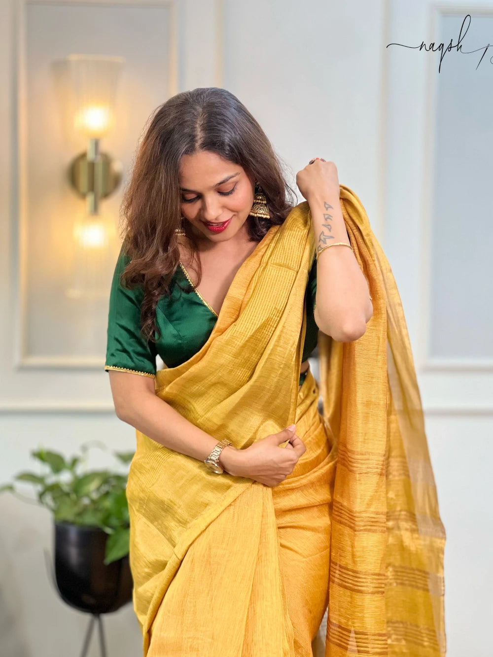 Yellow Tissue Saree