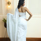 Pure White Mul Cotton Saree