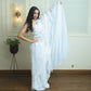 Pure White Mul Cotton Saree