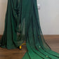 Dark Green Mul Cotton Saree