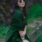 Dark Green Mul Cotton Saree