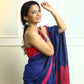 Blue Pink Cotton Saree