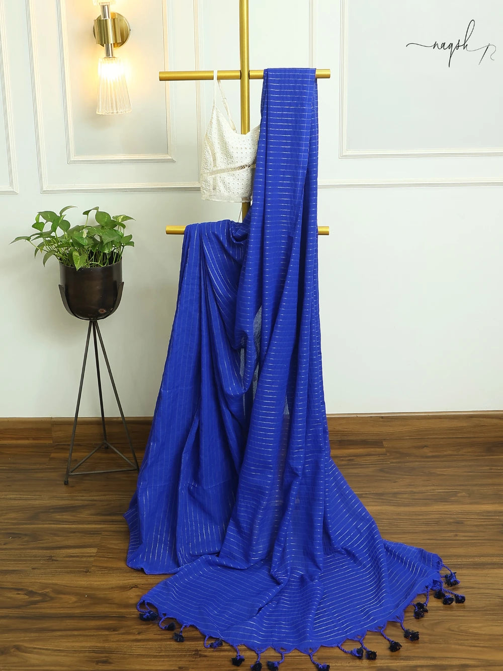 Blue Cotton Saree