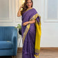 Pure Linen Purple Saree