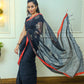 Linen Black Tissue Pallu Saree