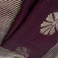 Pure linen brown saree