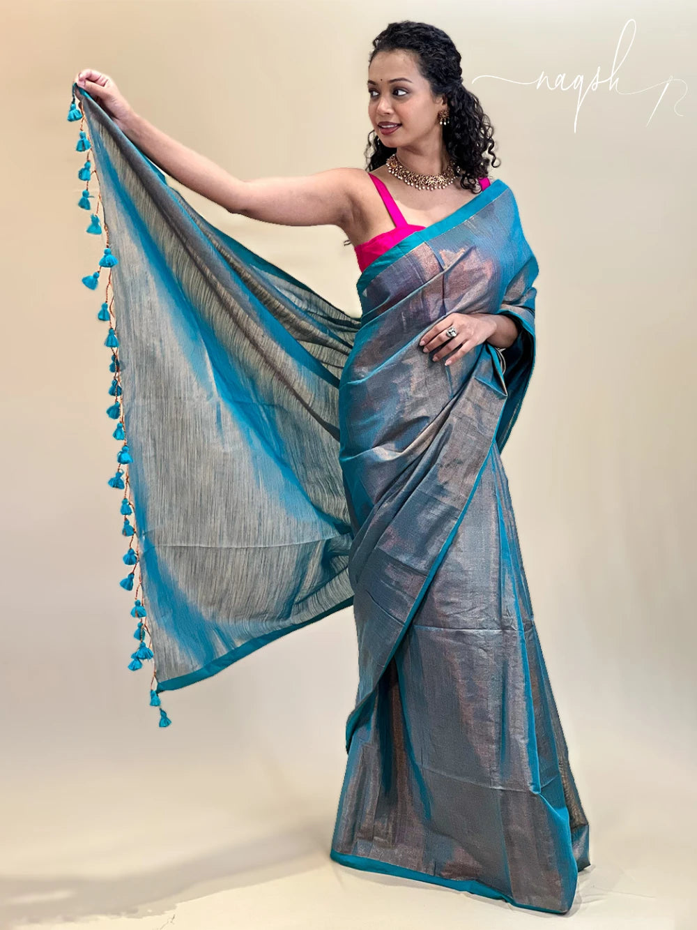 Peacock Green Saree