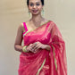 Soft Light Peach Organza Saree