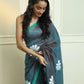 Peacock Green Mul Cotton Saree