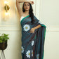 Peacock Green Mul Cotton Saree