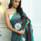 Peacock Green Mul Cotton Saree