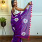 Violet Mul Cotton Saree