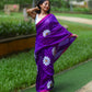 Violet Mul Cotton Saree