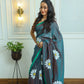 Peacock Green Mul Cotton Saree