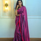 Purple Pink Mul Cotton Saree