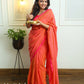 Oranage Mul Cotton Saree