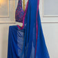 Blue Mul Cotton Saree