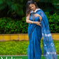 Blue Cotton Silk Saree