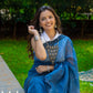 Blue Cotton Silk Saree