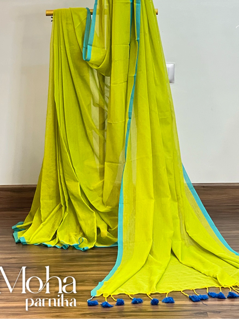 Green Mul Cotton Saree