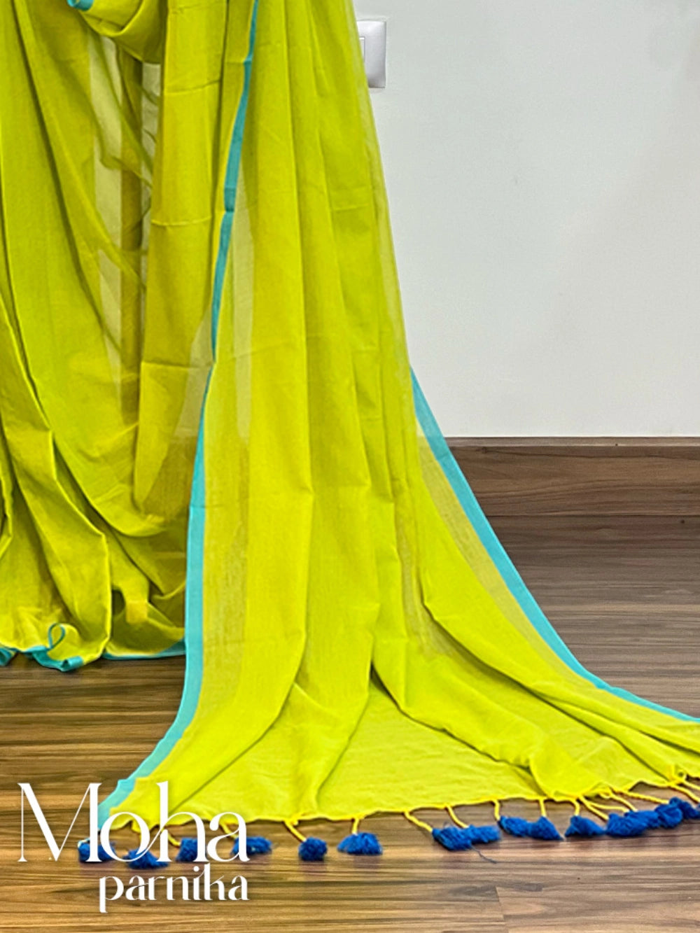 Green Mul Cotton Saree