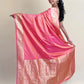 Katan Silk Dual Tone Peach Saree