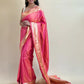 Katan Silk Dual Tone Peach Saree