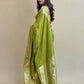 Katan Silk Dual Tone Green Saree