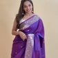 Katan Silk Dual Tone Purple Saree