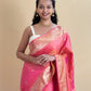 Katan Silk Dual Tone Peach Saree