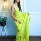 Neon Green Mul Cotton Saree