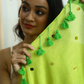 Neon Green Mul Cotton Saree